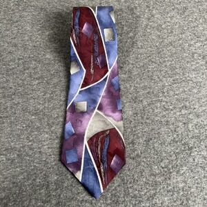 Vintage Monsieur Givenchy Purple Violet Gray Necktie 100% Silk Tie Made in USA
